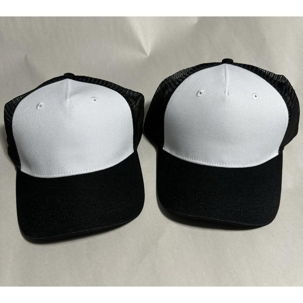Cricut Blank Ball Cap Black White New With Tags Set of 2 Create Your Own At Home